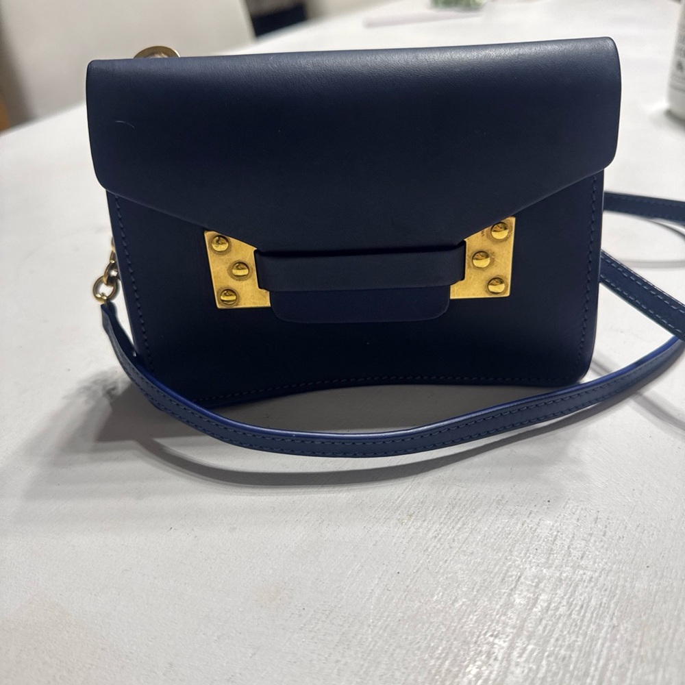 SOPHIE HULME Milner NANO Designer Crossbody Bag Leather Clutch Shoulder Purse